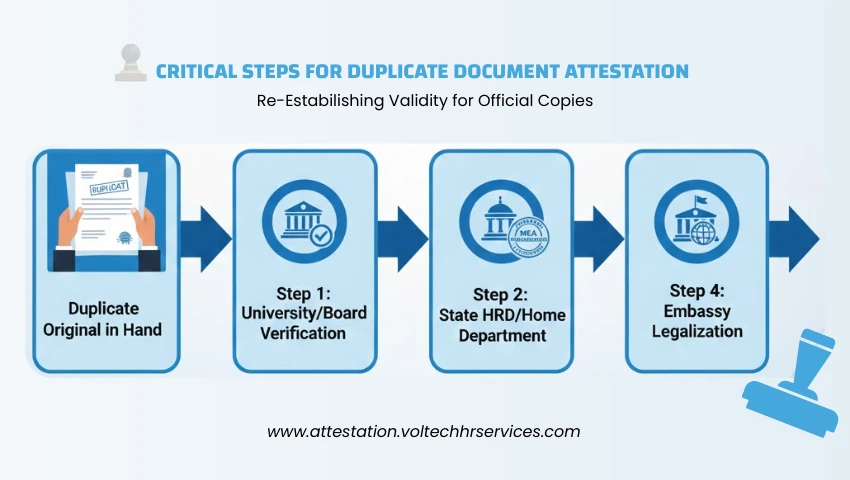 Duplicate document attestation steps